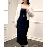 【ブラック】 | ベルト付きベアニットワンピース | JULIA BOUTIQUE