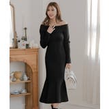 ミディアム丈・ロング丈から選べるオフショルマーメイドニットワンピース | JULIA BOUTIQUE | 詳細画像7