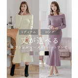 ミディアム丈・ロング丈から選べるオフショルマーメイドニットワンピース | JULIA BOUTIQUE | 詳細画像1