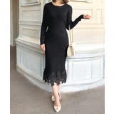 シンプルなのに女性らしい。丈が選べる裾レースニットワンピース | JULIA BOUTIQUE | 詳細画像5