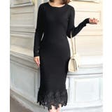 シンプルなのに女性らしい。丈が選べる裾レースニットワンピース | JULIA BOUTIQUE | 詳細画像9