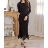 シンプルなのに女性らしい。丈が選べる裾レースニットワンピース | JULIA BOUTIQUE | 詳細画像10