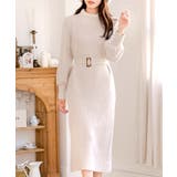 【オートミール】 | 女性らしさ溢れるゆるふわ感。オフタートルマーメイドソフトニットワンピース | JULIA BOUTIQUE