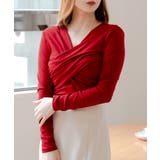 ギャザーカシュクールカットソー  | JULIA BOUTIQUE | 詳細画像1 