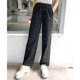 【ブラック】 | ビジュースウェットパンツ  | JULIA BOUTIQUE