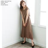 【モカ】 | タッセル付きフレンチスリーブマキシワンピース/510410 | JULIA BOUTIQUE
