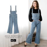 ハイウエストフレアデニムサロペットオールインワン | JULIA BOUTIQUE | 詳細画像1
