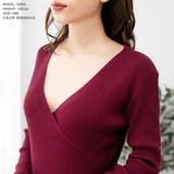 カシュクールミディアム丈リブニットワンピース [510525] | JULIA BOUTIQUE | 詳細画像4 