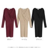 カシュクールミディアム丈リブニットワンピース [510525] | JULIA BOUTIQUE | 詳細画像2 