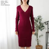 カシュクールミディアム丈リブニットワンピース [510525] | JULIA BOUTIQUE | 詳細画像15 