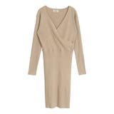 カシュクールミディアム丈リブニットワンピース [510525] | JULIA BOUTIQUE | 詳細画像19 