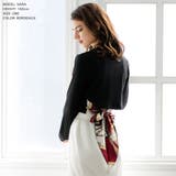 【ボルドー】 | バックリボンスカーフリブニットトップス・カットソー [510550] | JULIA BOUTIQUE