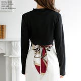 バックリボンスカーフリブニットトップス・カットソー [510550] | JULIA BOUTIQUE | 詳細画像6 
