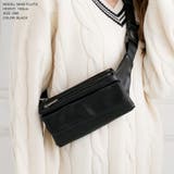 【ブラック】 | フェイクレザーウエストポーチ・ボディバッグ/550093 | JULIA BOUTIQUE