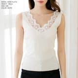 レース付きリブニットタンクトップ | JULIA BOUTIQUE | 詳細画像4