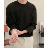 【ブラック】 | 【LASOA】ポンチ素材長袖ベーシックトップス/L00022 | JULIA BOUTIQUE