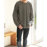 【ブラック】 | 【LASOA】ソフトタッチ長袖ボーダートップス/L00023 | JULIA BOUTIQUE