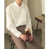 【ホワイト】 | 【LASOA】長袖ベーシックカラーシャツ/L00028 | JULIA BOUTIQUE