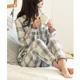 【ベージュ】 | 【LASOA】チェック柄ルームウェアセットアップ/L00029 | JULIA BOUTIQUE