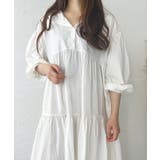 【ホワイト】 | 【LASOA】フード付ティアードフリルシャツワンピース/L00053 | JULIA BOUTIQUE