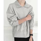 【LASOA】衿付きスウェットトップス/L00077 | JULIA BOUTIQUE | 詳細画像4