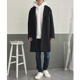 【ブラック】 | 【LASOA】ウールタッチシングルコート/L00099 | JULIA BOUTIQUE