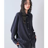 ネイビー(40) | カルゼコールシャーリングシャツ | JUNRED