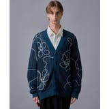 ブルー系(45) | コードフラワールーズカーディガン | JUNRED