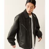 シンセティックレザーバイカーブルゾン | JUNRED | 詳細画像5
