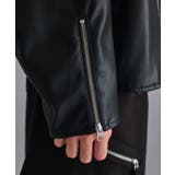 シンセティックレザーライダースブルゾン | JUNRED | 詳細画像11 