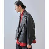 シンセティックレザーライダースブルゾン | JUNRED | 詳細画像4 