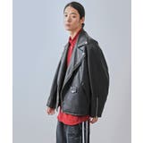 シンセティックレザーライダースブルゾン | JUNRED | 詳細画像6 