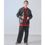 シンセティックレザーライダースブルゾン | JUNRED | 詳細画像7 