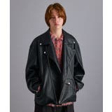 シンセティックレザーライダースブルゾン | JUNRED | 詳細画像9 