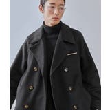 ブラック(01) | ダブルブレストウールショートコート | JUNRED
