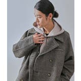 ダークブラウン系(21) | ダブルブレストウールショートコート | JUNRED