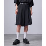 ブラック(01) | 【 セットアップ対応 】ドレープツイルワイドショーツ | JUNRED