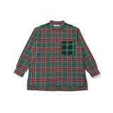 グリーン(30) | アザーチェックコンビシャツ | JUNRED