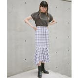 【一部店舗限定】チェック柄イレヘムマーメイドスカート【セットアップ対応】 | VIS | 詳細画像2