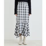 【一部店舗限定】チェック柄イレヘムマーメイドスカート【セットアップ対応】 | VIS | 詳細画像8