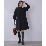 【WEB限定】クラシカル肩釦ニットミニ丈ワンピース | VIS  | 詳細画像11 