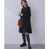 【WEB限定】クラシカル肩釦ニットミニ丈ワンピース | VIS  | 詳細画像13 