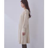 【WEB限定】クラシカル肩釦ニットミニ丈ワンピース | VIS  | 詳細画像19 