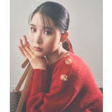 【WEB限定】クラシカル肩釦ニットミニ丈ワンピース | VIS  | 詳細画像2 