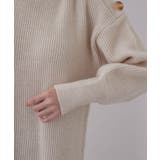 【WEB限定】クラシカル肩釦ニットミニ丈ワンピース | VIS  | 詳細画像22 