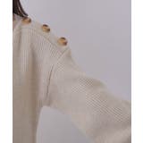 【WEB限定】クラシカル肩釦ニットミニ丈ワンピース | VIS  | 詳細画像24 