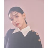 【WEB限定】クラシカル肩釦ニットミニ丈ワンピース | VIS  | 詳細画像4 