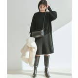 【WEB限定】クラシカル肩釦ニットミニ丈ワンピース | VIS  | 詳細画像6 