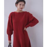 【WEB限定】クラシカル肩釦ニットミニ丈ワンピース | VIS  | 詳細画像7 