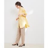 【WEB限定】スタンドフリルストライプ5分袖ブラウス | VIS  | 詳細画像12 